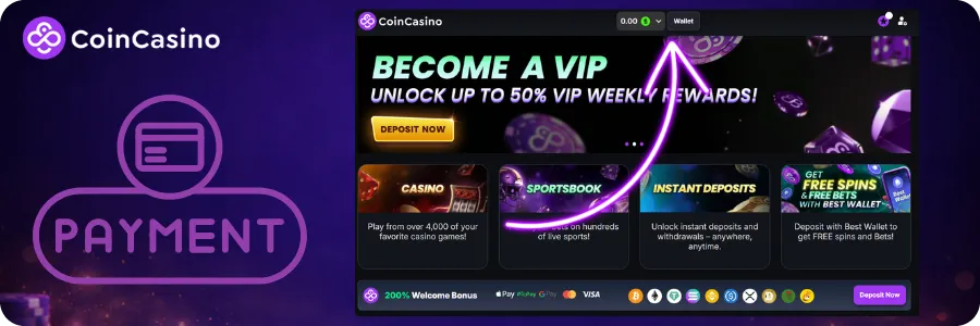 CoinCasino Payment Methods